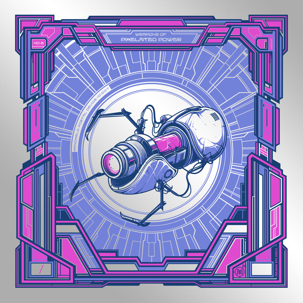 Dan Mumford “Handheld Portal Device. (Foil Variant)” Framed Print