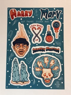 Freddy Lambert "Harry and Marv" Sticker Sheet