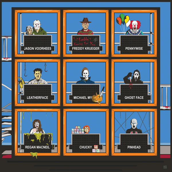 Nick Scumaci "Horrorwood Squares" Print