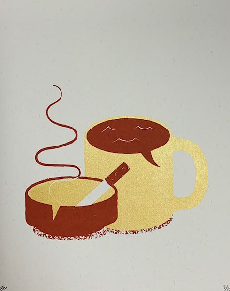 James Olstein "coffee and cigarettes" Print