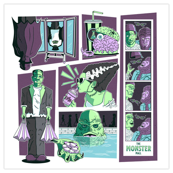 Ryan Orris "The Monster Mall" Print