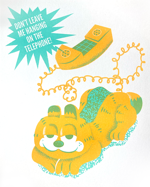 James Olstein "Garf Phone" print
