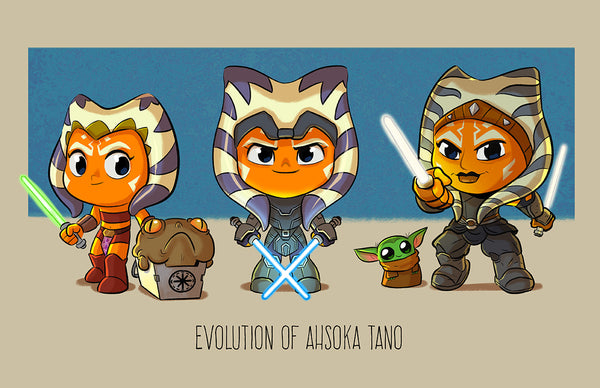 Jeff Victor "Evolution of Ahsoka Tano" Framed Print