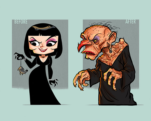 Jeff Victor "Before and After: The Witches" Framed Print