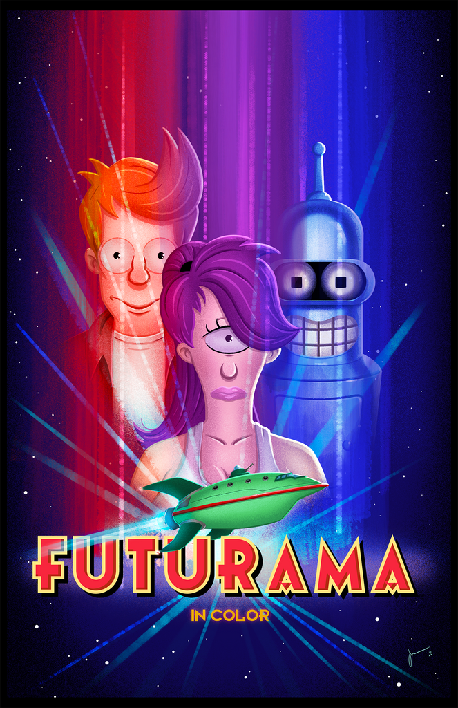 Jonathan Jourdenais "Futurama in Color" Print
