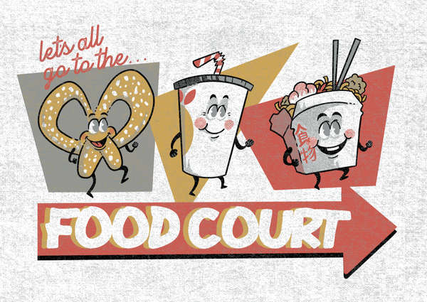 Kate Carleton "Let's all go to the food court" Print