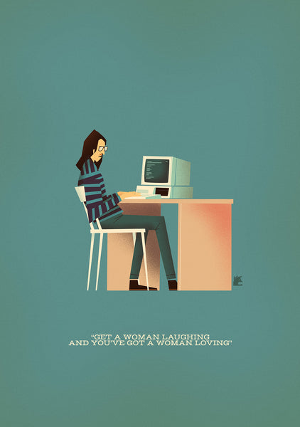 Mark Borgions "A Woman Laughing" Print
