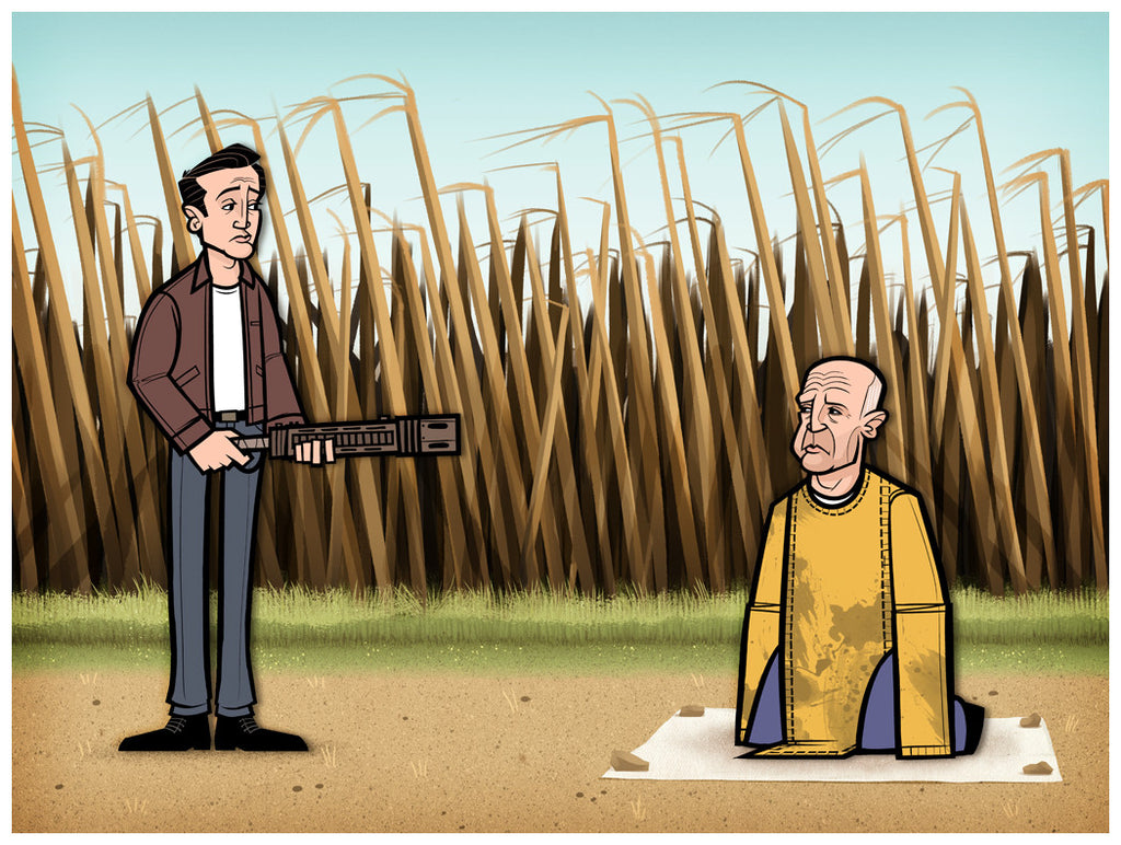 Justin White "Your face looks backwards" Print