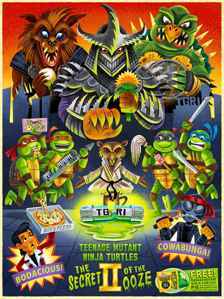 Luke Flowers "TMNT II: Secret of the Ooze" Print