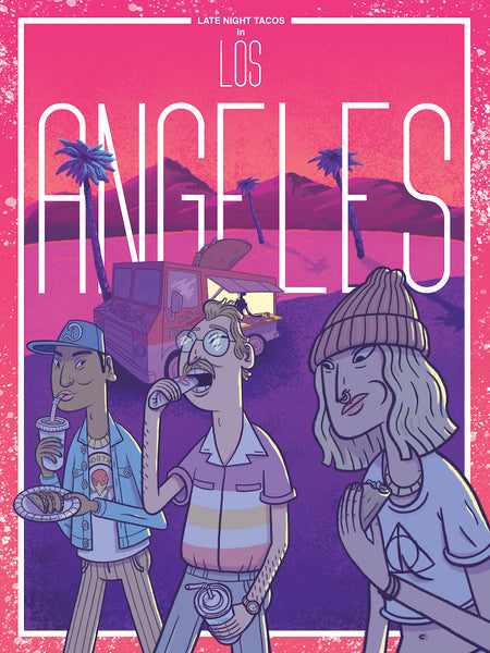 Luke T. Benson "LA.te Night Tacos" Print