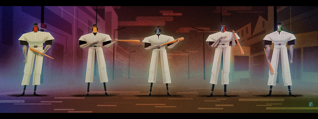 Mark Borgions "Hello Boppers #2 (Baseball Furies)" Print