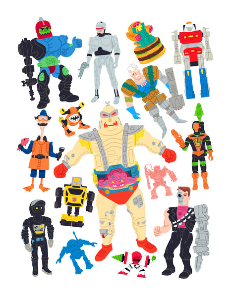 Matt Kaufenberg "Raised by Robots, Cyborgs, & Androids" print
