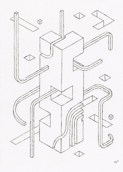 Andrew DeGraff "Mini Unfinished Construction Site 1"