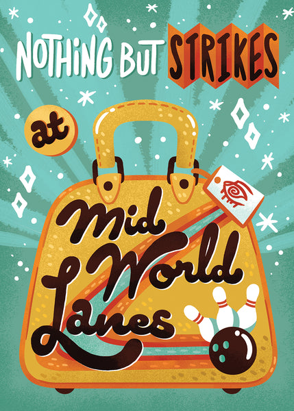 Miranda Dressler "Midworld Lanes" Postcard Print