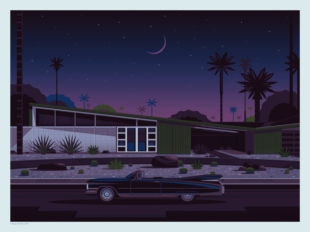 George Townley "Moonlight over Las Palmas" Print