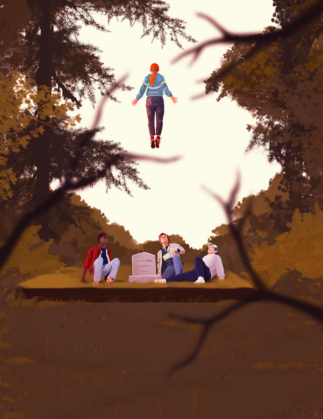 Nan Lawson "Running Up a Hill in The Upside Down" Print