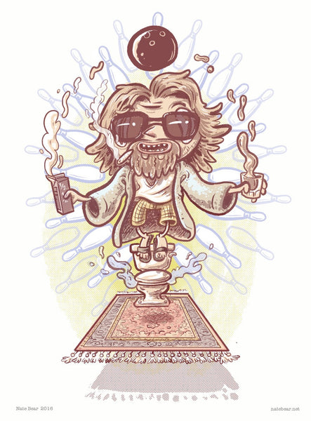 Nate Bear "There's A Beverage Here (Small Variant)" Print