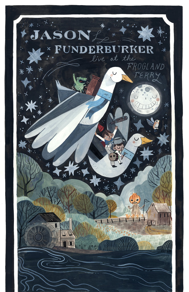 Shelley Couvillion "Jason Funderburker Live at the Frogland Ferry" Print