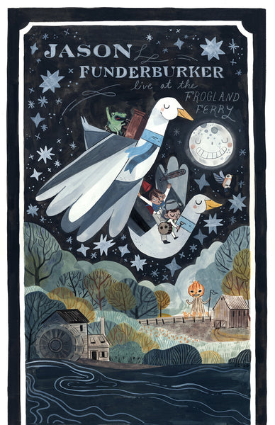 Shelley Couvillion "Jason Funderburker Live at the Frogland Ferry" Print