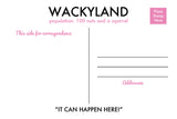Oliver Akuin "Welcome to Wackyland" Postcard Print