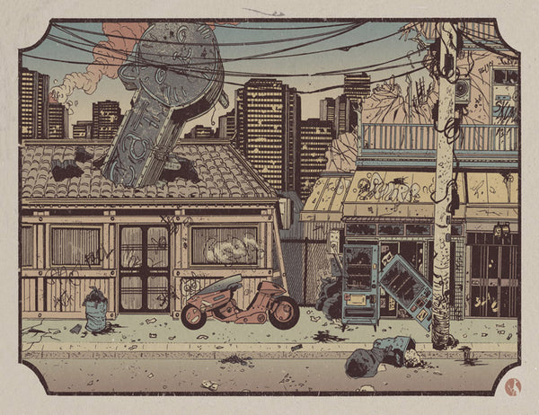 Pierre Lloga "Neo Tokyo" Postcard Print