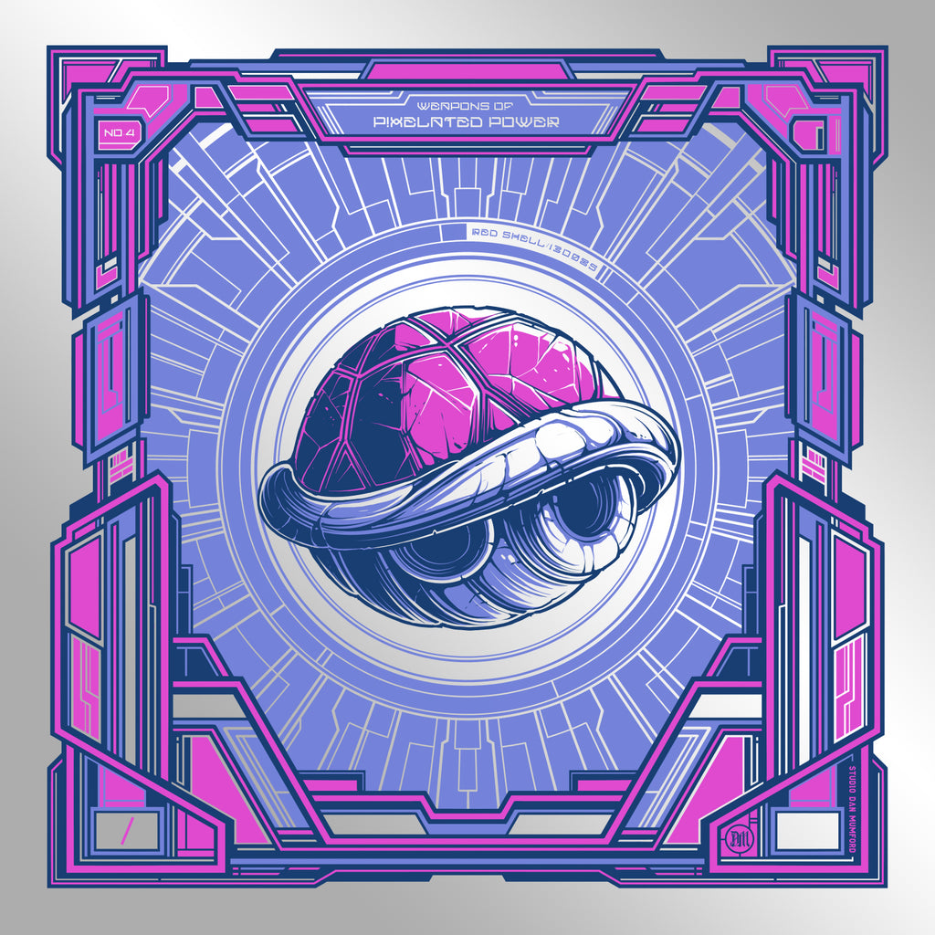 Dan Mumford “Red Shell. (Foil Variant)” Framed Print