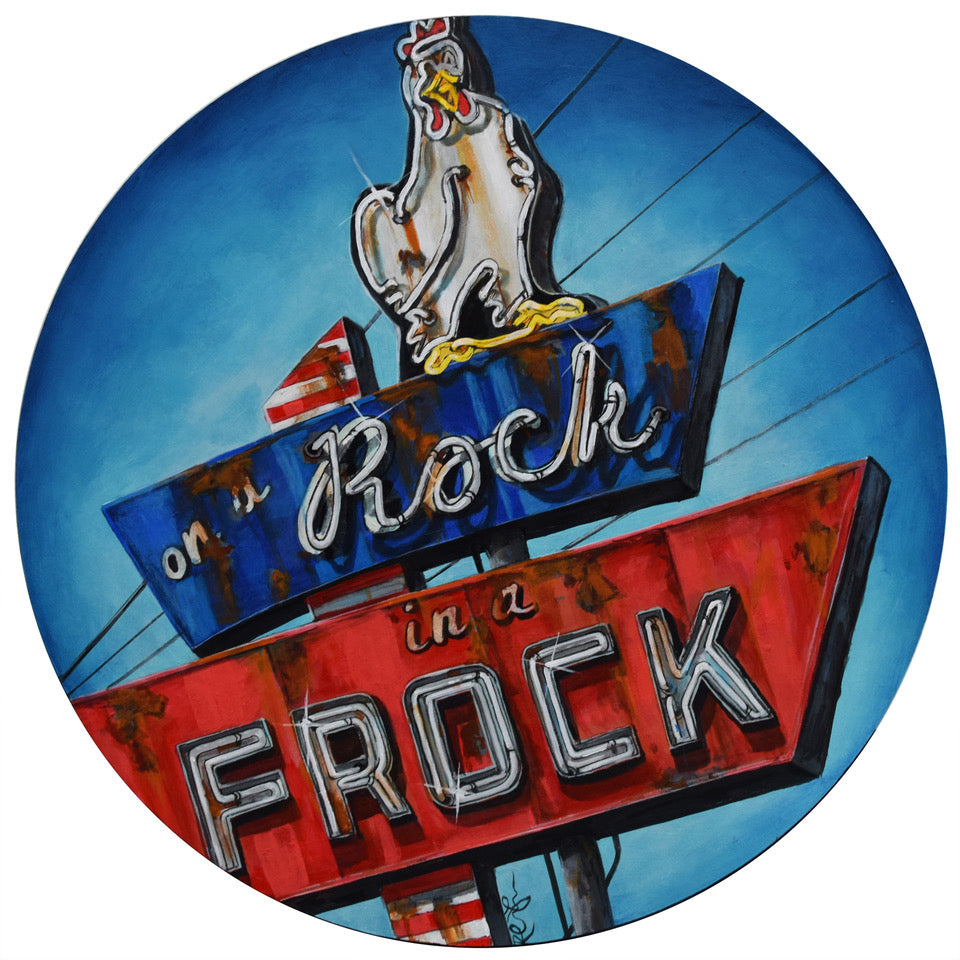 Rob Croxford "Cock on a Rock in a Frock"