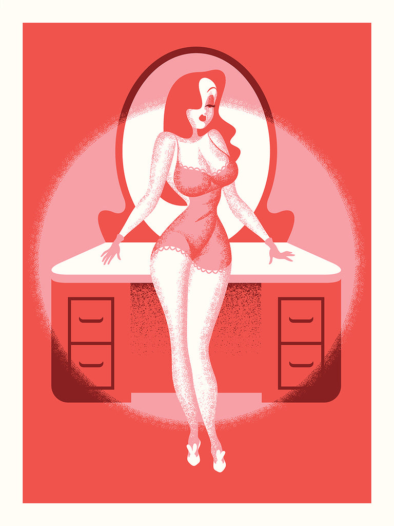 Ryan Brinkerhoff "Jessica Rabbit Pin Up: Night Off" Print
