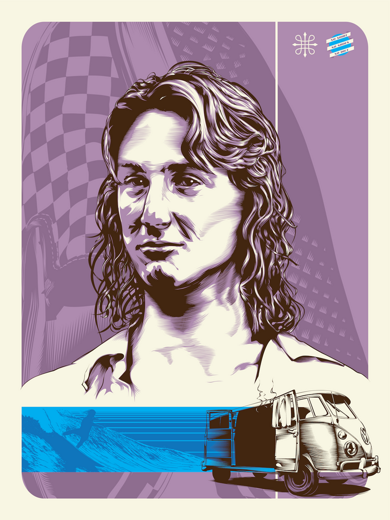 Jeff Boyes "No Shirt, No Shoes, No Dice (Variant)" Print