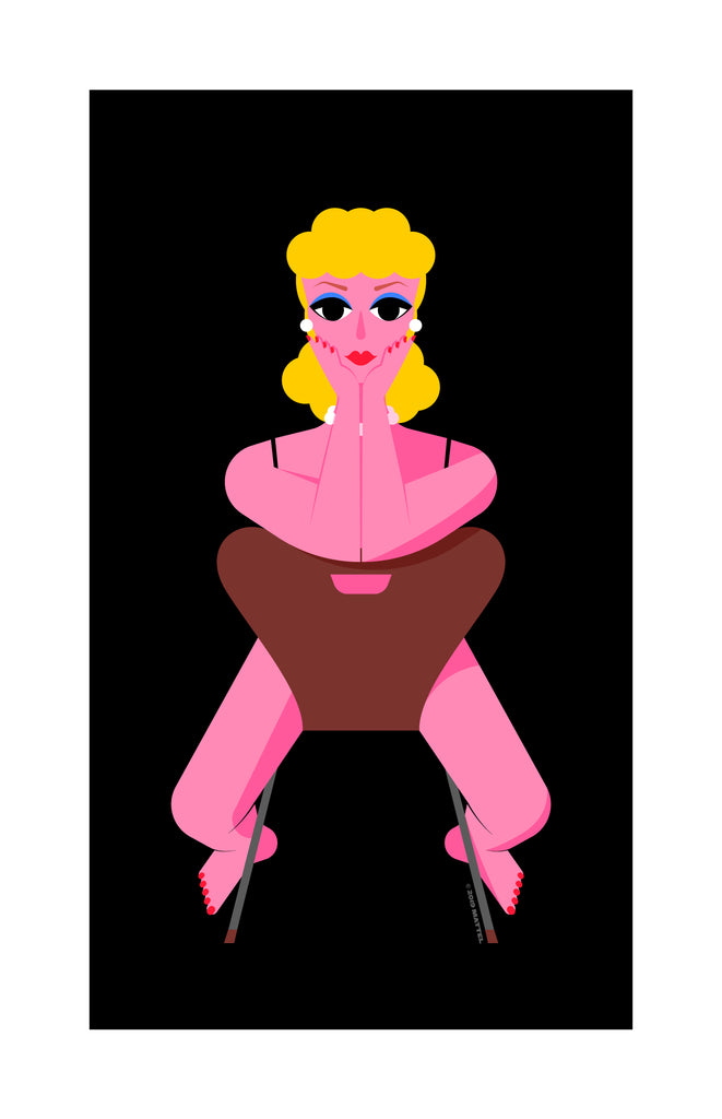 Samantha Curcio "Barbie does Christine Keeler" Framed Print