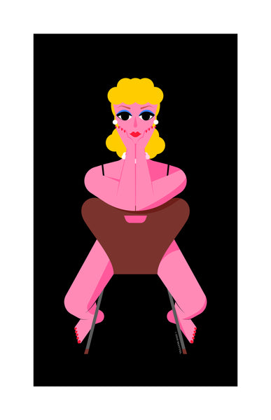 Samantha Curcio "Barbie does Christine Keeler" Print