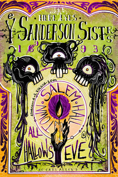 Sara Richard "LIVE at Salem Town Hall: The Sanderson Sisters" Print