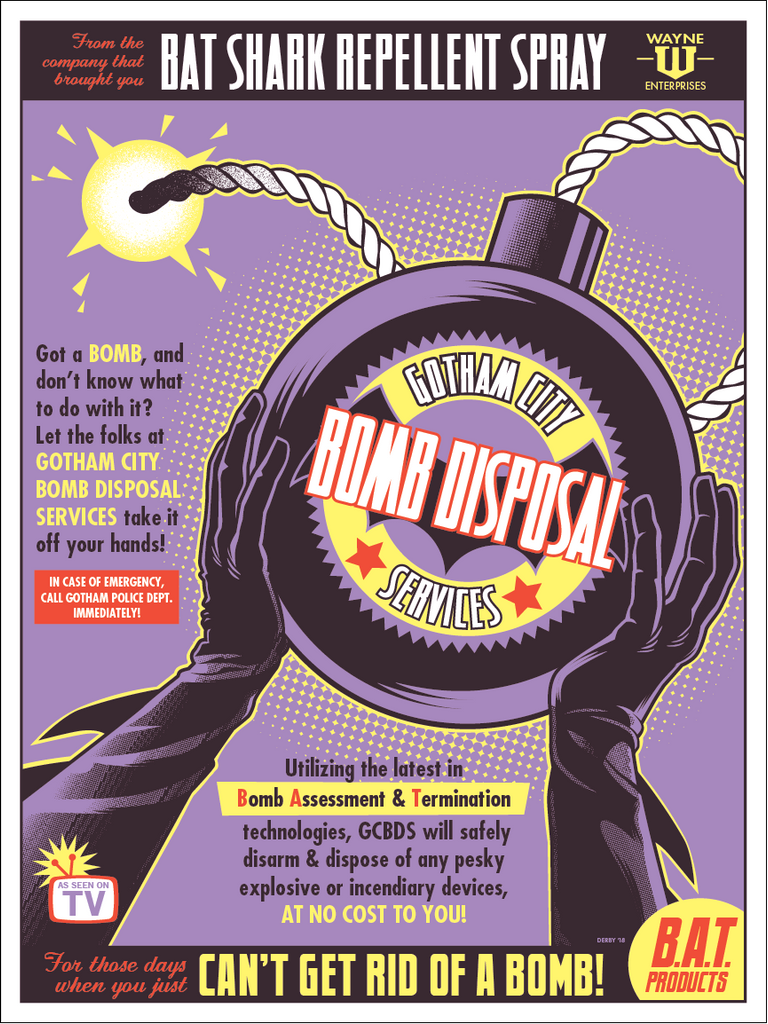 Scott Derby "Gotham City Bomb Disposal Servies" Print