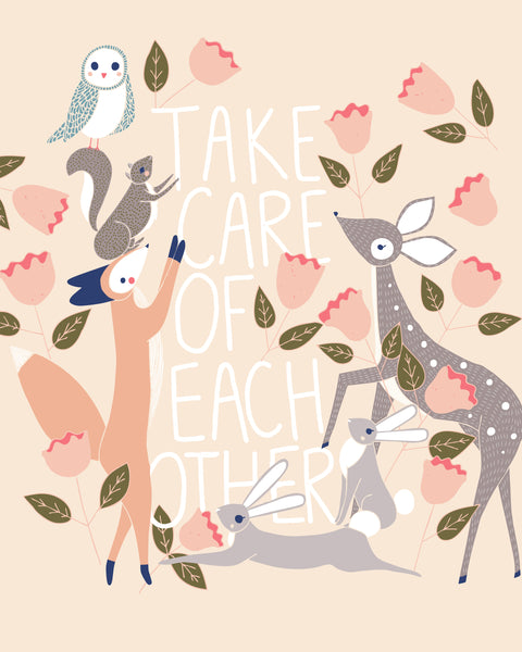 Stacie Bloomfield "Take Care of Each Other" Framed Print