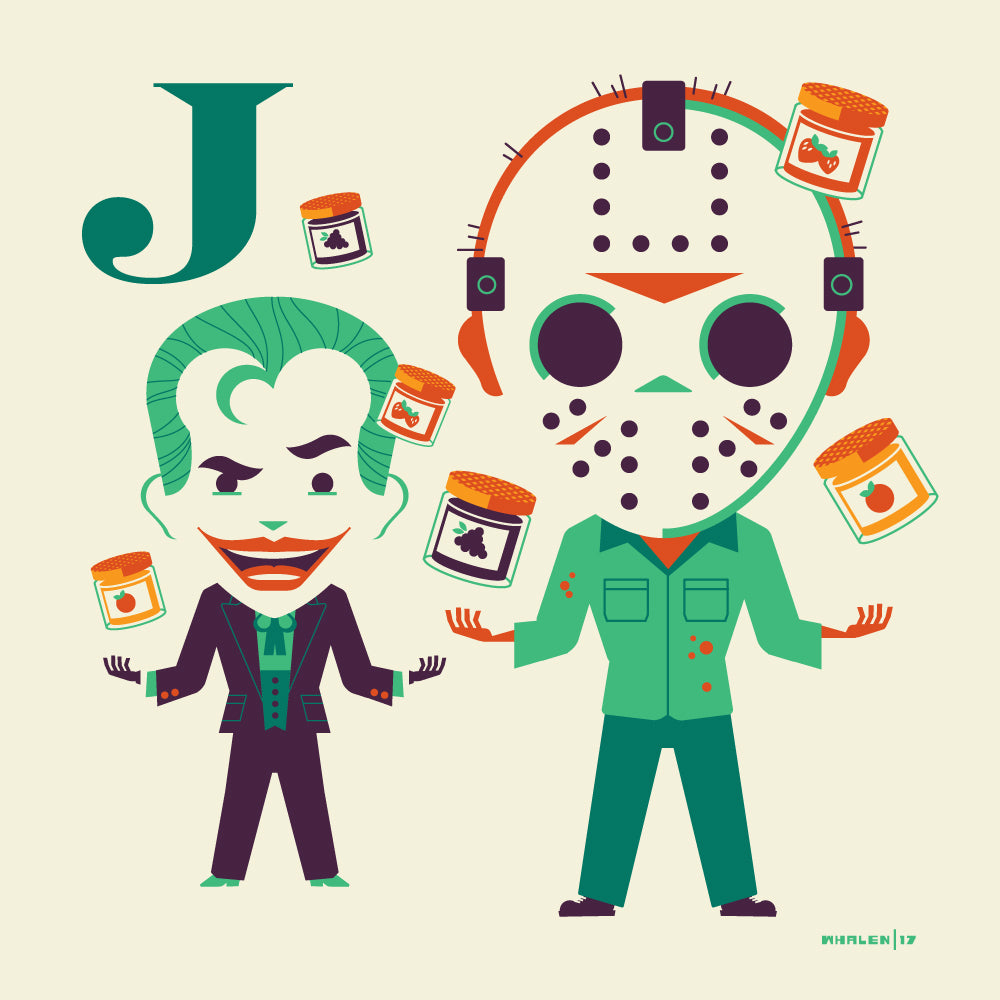 Tom Whalen "J is for Juggling Jam" Print