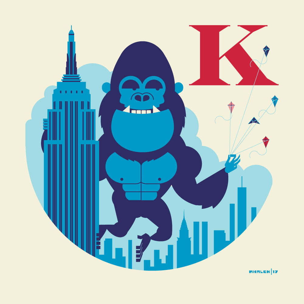 Tom Whalen "K is for Kite Flying" Print