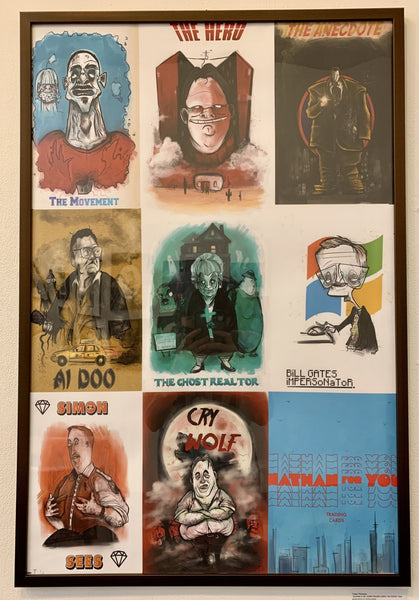 Taylor Thornton "NATHAN 4 YOU: DUMB TRADING CARDS: THE POSTER" Framed Print