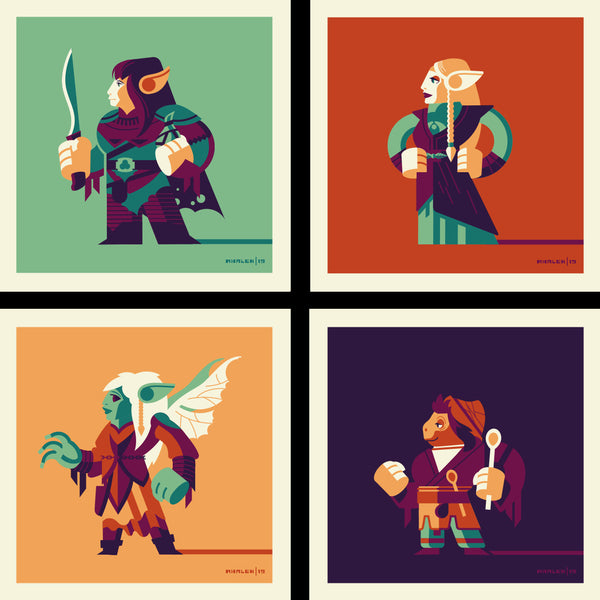 Tom Whalen "Heroes of Thra" Print Set