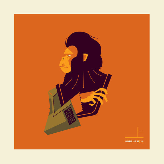 Tom Whalen “ape'd scientist” Print