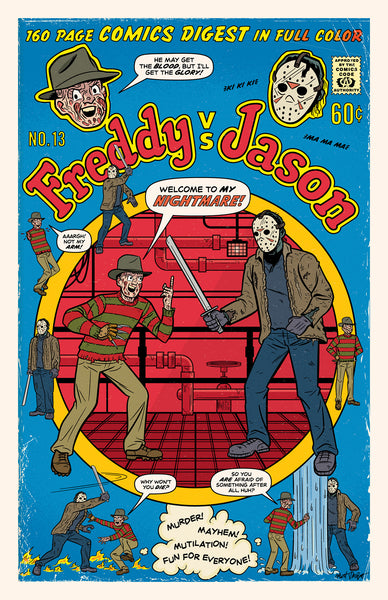 Matt Talbot "Freddy Vs Jason (Digest Variant)" Print