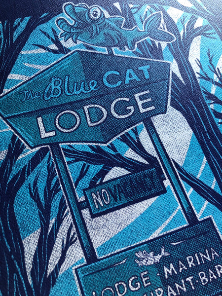 Kate Carleton The Blue Cat Lodge Print – Gallery1988