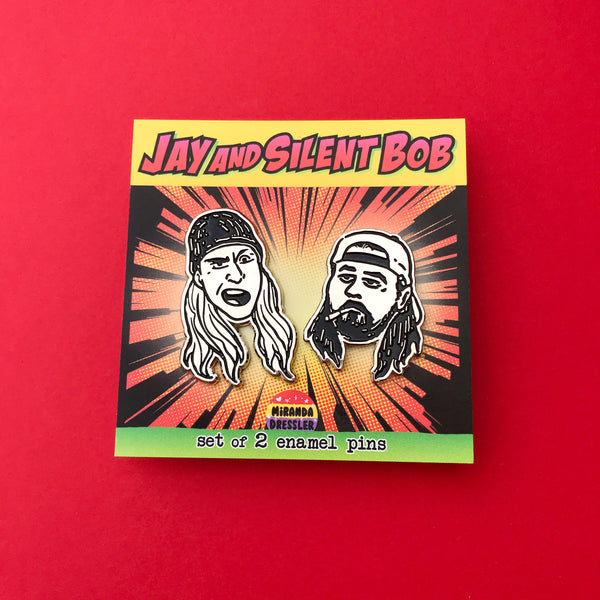 Miranda Dressler "Jay and Silent Bob" Enamel Pin Set