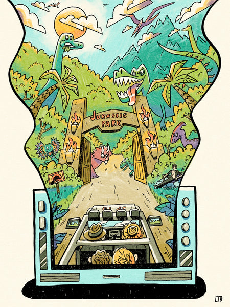 Luke T. Benson "Jurassic Park" Print