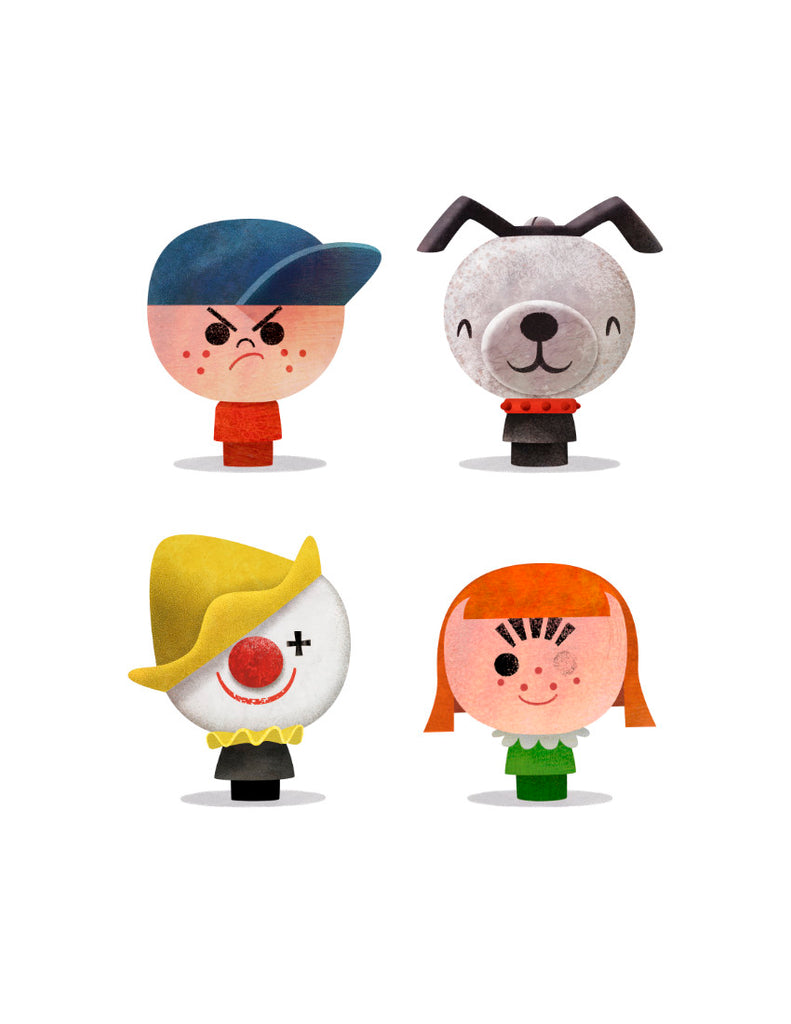 Michael Fleming "Four Little People" Print