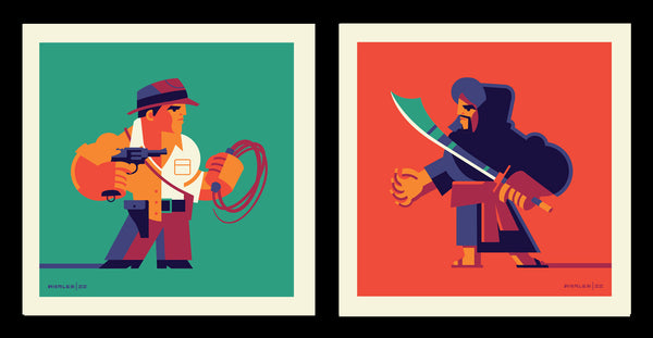 Tom Whalen "Snakes. Why did it have to be snakes?" Print Set