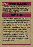 Cuyler Smith "177 & 178 -  Timmy and Tommy Timmons" Trading Card Set