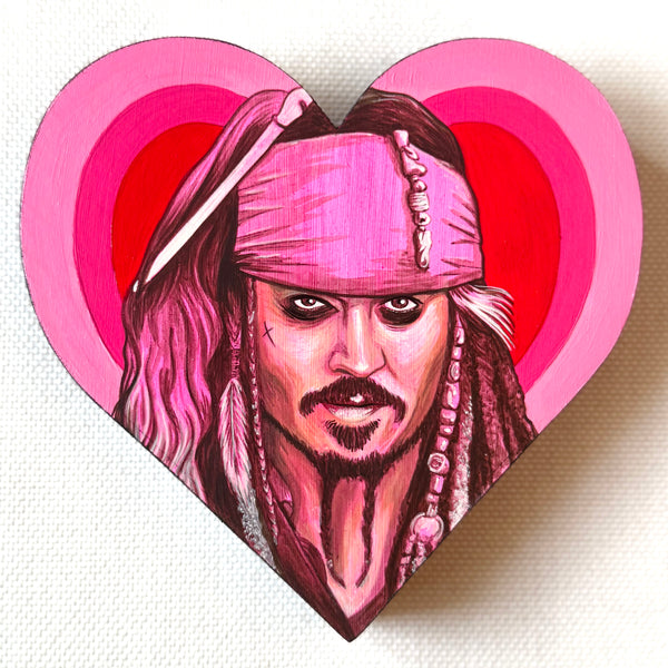 Leah Kellaway "Crushes of the Caribbean: Captain Sparrow – Original Painting"