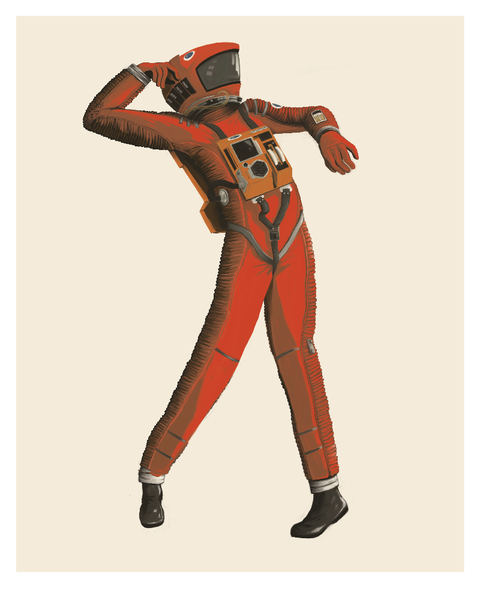 Blake Smisko "Astronaut In The Void Red" Framed