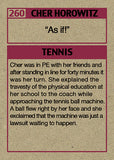 Cuyler Smith “260 - Cher Horowitz” Trading Card