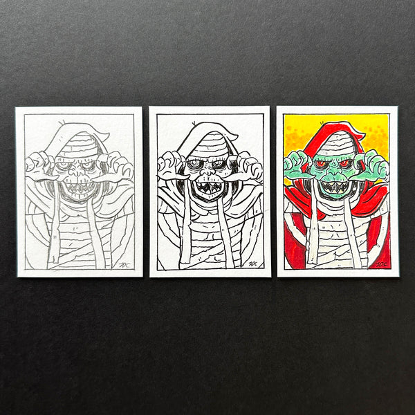 John D-C "1980s Super Villain Sketch Cards - Mumm-Ra"